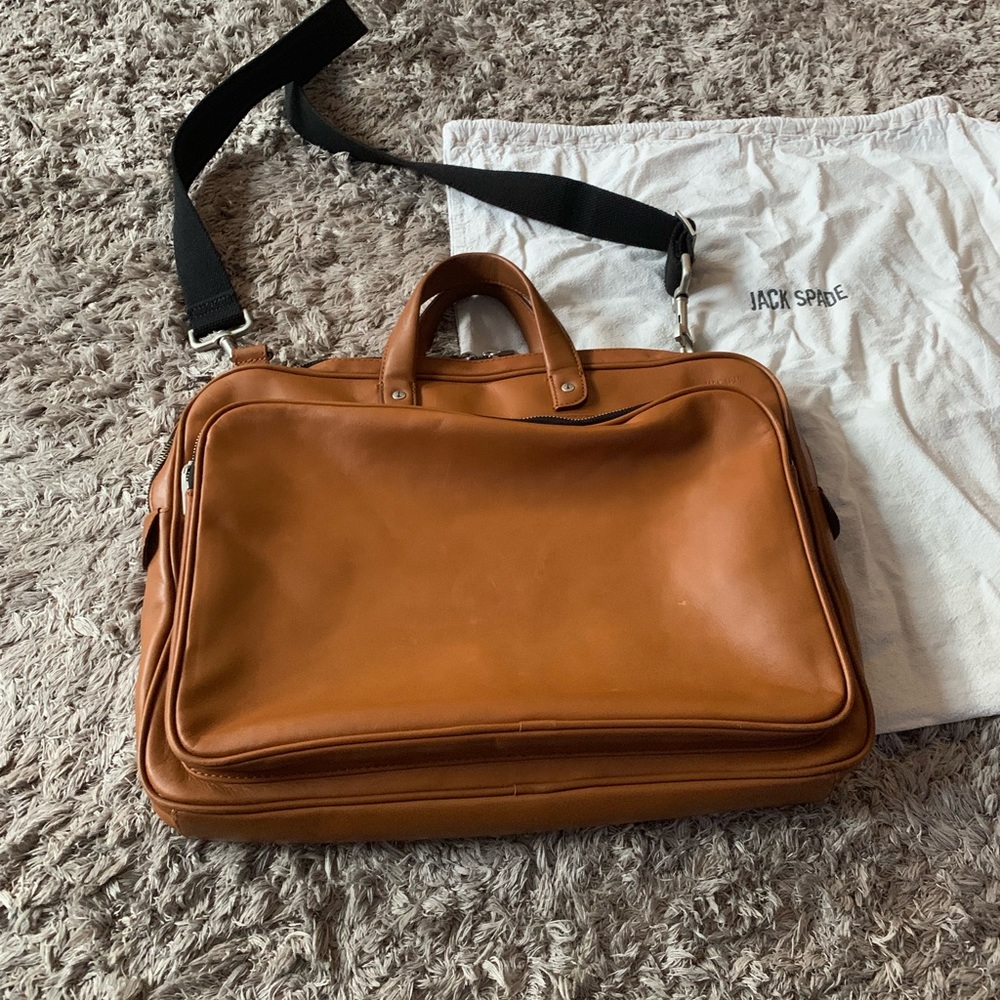 Jack spade Nolan slim brief in beautiful camel.